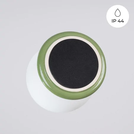 Plafony - lampa sufitowa do łazienki plafon zielony z białym kulistym kloszem zori sl.1900 sollux 