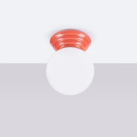 Plafony - plafon sufitowy lampa do łazienki kula brzoskwiniowa obudowa zori sl.1901 sollux 