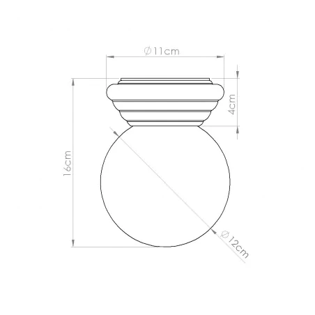 Plafony - plafon sufitowy lampa do łazienki kula brzoskwiniowa obudowa zori sl.1901 sollux 