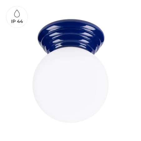 Plafony - plafon do łazienki ultramaryna biała kula ip44 zori sl.1902 sollux 