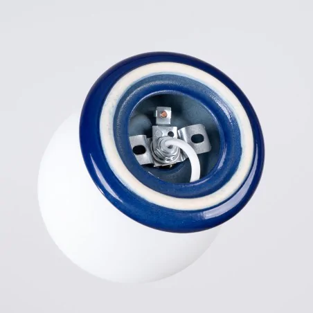 Plafony - plafon do łazienki ultramaryna biała kula ip44 zori sl.1902 sollux 