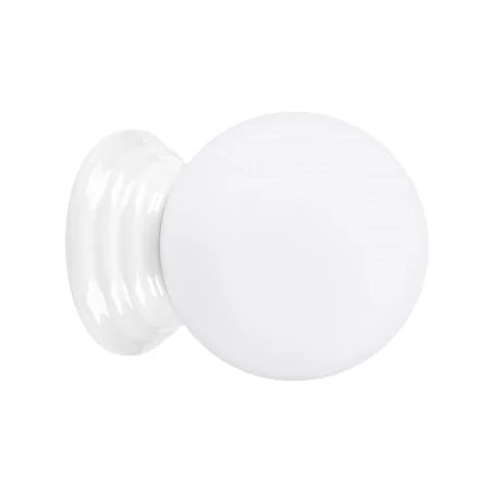 Kinkiety-lazienkowe - kinkiet łazienkowy biały kula lampa ścienna ip44 zori sl.1903 sollux 