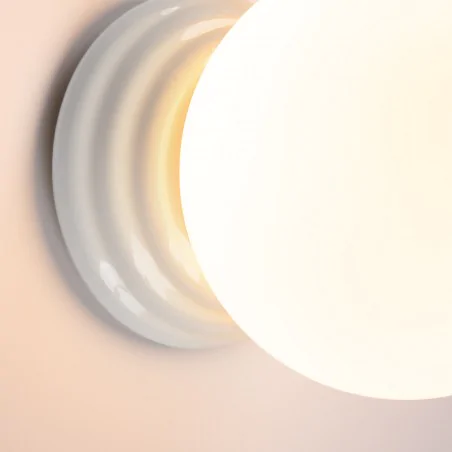 Kinkiety-lazienkowe - kinkiet łazienkowy biały kula lampa ścienna ip44 zori sl.1903 sollux 