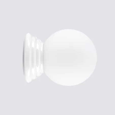 Kinkiety-lazienkowe - kinkiet łazienkowy biały kula lampa ścienna ip44 zori sl.1903 sollux 