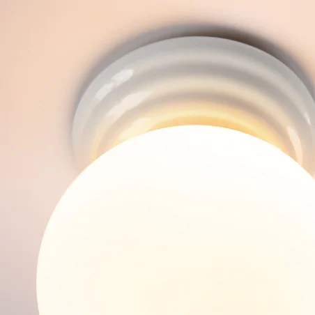 Plafony - lampa sufitowa biała kula plafon do łazienki sl.1904 zori sollux 