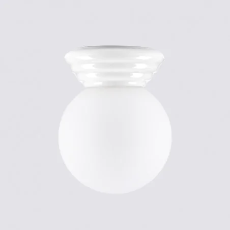 Plafony - lampa sufitowa biała kula plafon do łazienki sl.1904 zori sollux 