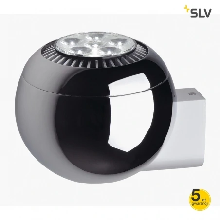 Kinkiety-do-salonu - kinkiet light eye ball chrom/biel gu10 max 75w slv 