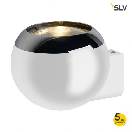 Kinkiety-do-salonu - kinkiet biały chrom light eye ball qpar111 max 75w slv 