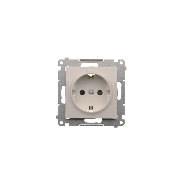 Gniazda-pojedyncze-podtynkowe - gniazdo pojedyncze białe podtynkowe z uziemieniem w wersji schuko simon 54 dgsz1z.01/11 kontak-simon firmy Kontakt-Simon 