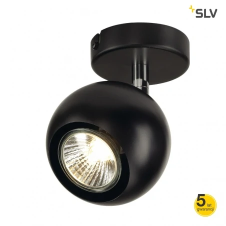 Kinkiety-do-salonu - oprawa ścienno-sufitowa czarna light eye 1 gu10 gu10 max 50w slv 