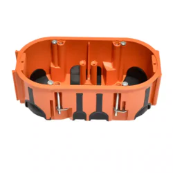 Puszki-podtynkowe - puszka podwójna podtynkowa wiatroszczelna do ścian karton gips produo głęboka z wkrętami a.0092k pawbol