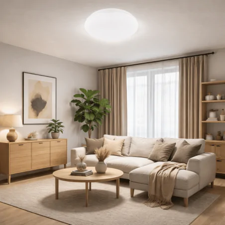 Plafony - okrągły plafon led o mocy 18w z neutralną barwą światła moli led c 04894 ideus 