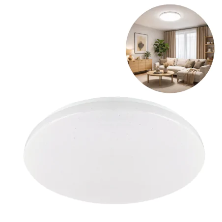 Plafony - okrągła lampa sufitowa led o mocy 24w plafon z neutralnym światłem moli led c 04895 ideus 
