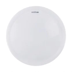 Plafony - okrągła lampa sufitowa led plafoniera hermetyczna biała 18w 4000k denzel ideus