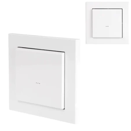 Sterowanie-oswietleniem - przycisk 2-kanałowy biały 1-klawiszowy nadajnik zdalnego sterowania fw-wso2 f&f 