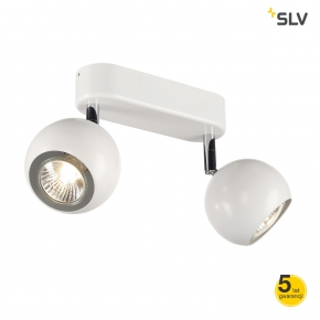 Lampy-sufitowe - oprawa ścienno-sufitowa light eye 2 gu10 biała/chrom gu10 max 2x50w slv 
