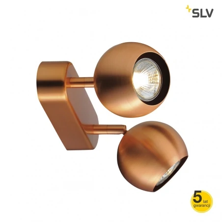 Lampy-sufitowe - oprawa ścienno-sufitowa light eye 2 gu10 miedź qpar51 max 2x50w slv 
