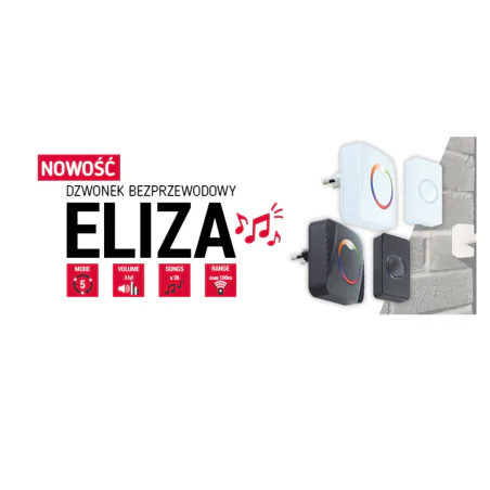 Dzwonki-do-drzwi-bezprzewodowe - dzwonek bezprzewodowy do drzwi z melodią dla elizy sieciowy 04886 ideus 