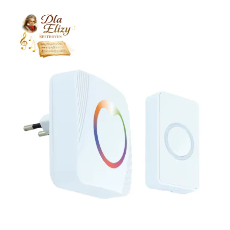 Dzwonki-do-drzwi-bezprzewodowe - dzwonek bezprzewodowy do drzwi z melodią dla elizy sieciowy 04886 ideus 