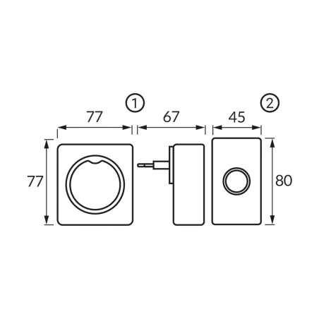 Dzwonki-do-drzwi-bezprzewodowe - czarny dzwonek bezprzewodowy do drzwi z melodią dla elizy sieciowy 04887 ideus 