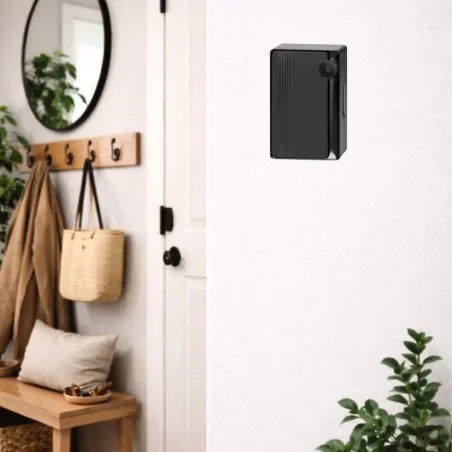 Dzwonki-do-drzwi-przewodowe - dzwonek przewodowy do drzwi dwutonowy czarny ding dong 230v stratis ac orno 