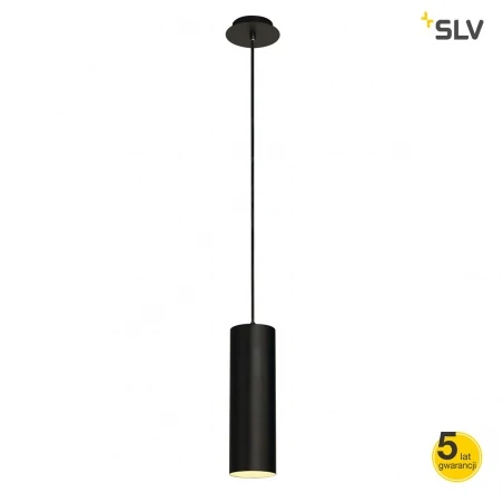 Lampy-sufitowe - lampa wisząca czarna enola e27 max 60w slv 
