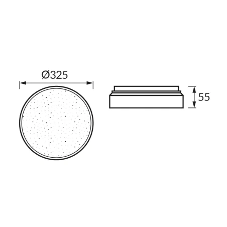 Plafony - okrągła plafoniera led czarna o mocy 24w neutralna sara 04897 ideus 