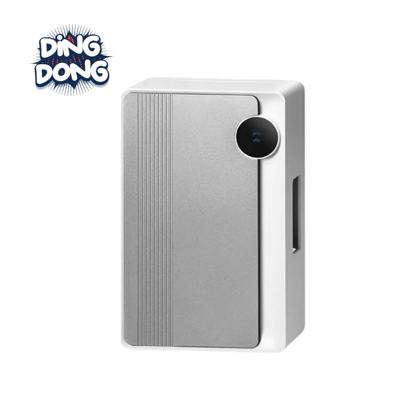 Dzwonki-do-drzwi-przewodowe - białoo-grafitowy dzwonek przewodowy do drzwi dwutonowy ding dong 230v stratis ac orno firmy ORNO 