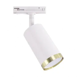 Oswietlenie-szynowe - reflektor na szynoprzewód biało-złoty oświetlenie na szynę oslo gu10 ideus