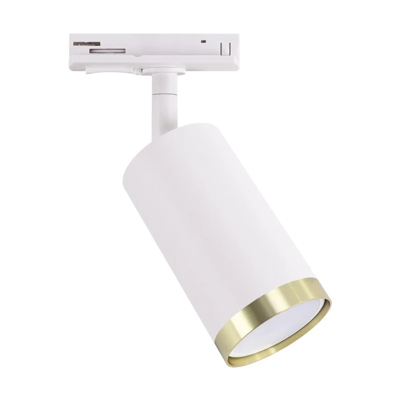 Oswietlenie-szynowe - reflektor na szynoprzewód biało-złoty oświetlenie na szynę oslo gu10 ideus firmy IDEUS - STRUHM 