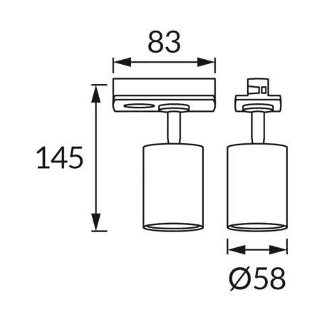 Oswietlenie-szynowe - oprawa na szynoprzewód białe oświetlenie na szynę balaton tra gu10 ideus 