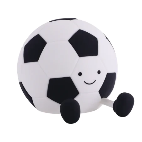 Lampki-nocne - lampka nocna led stołowa dla dziecka piłka nożna z nóżkami na szafkę nocną pele 04919 ideus 