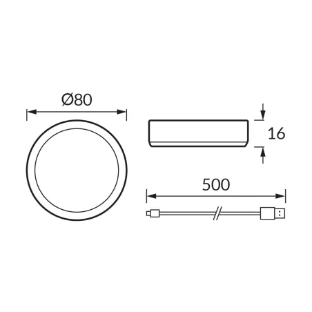 Oprawy-meblowe-podszafkowe - oprawa meblowa z czujnikiem ruchu lampka bezprzewodowa do szafy biała zibi ideus 