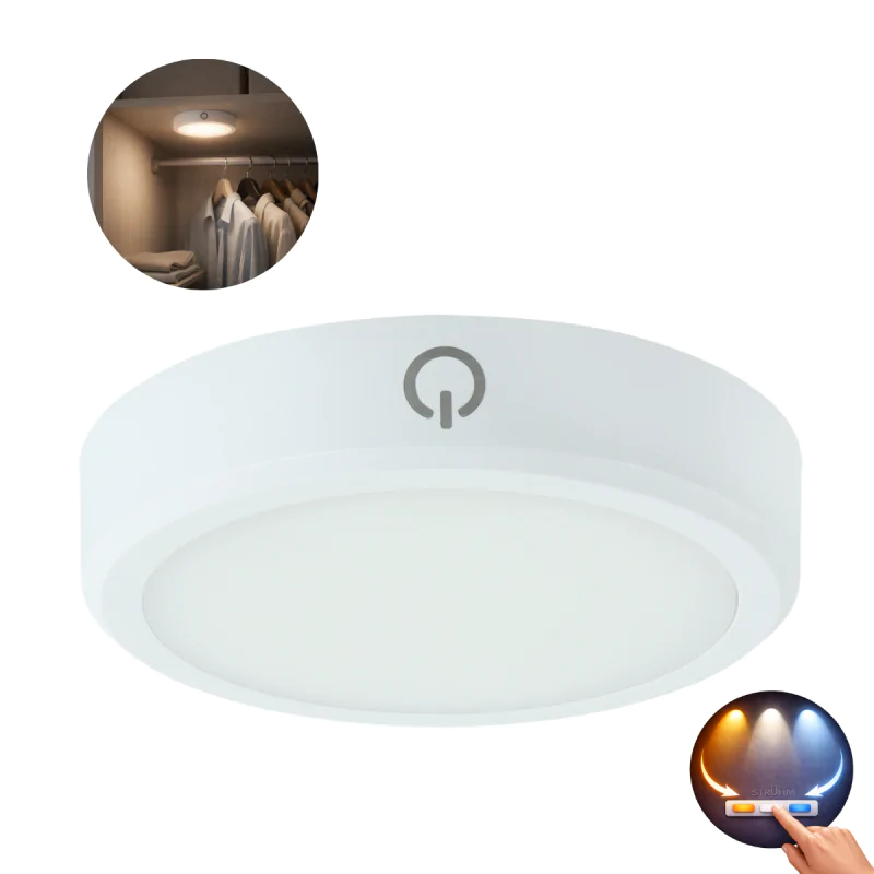 Oprawy-meblowe-podszafkowe - oprawa meblowa z czujnikiem ruchu lampka bezprzewodowa do szafy biała zibi ideus firmy IDEUS - STRUHM 