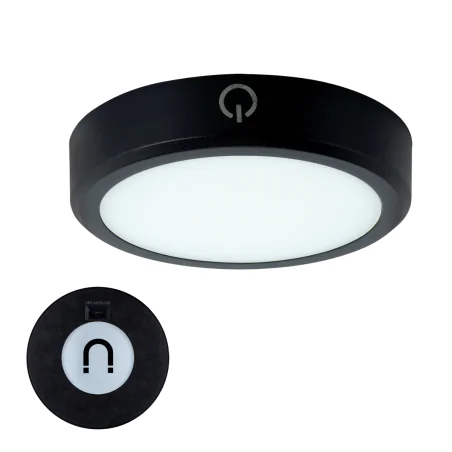 Oprawy-meblowe-podszafkowe - czarna lampka bezprzewodowa do szafy oprawa z czujką ruchu na korytarz usb zibi ideus 