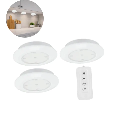 Oprawy-meblowe-podszafkowe - zestaw 3 bezprzewodowych lampek podmeblowych z pilotem sudoku 04847 ideus 