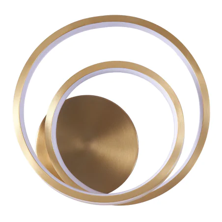 Kinkiety-do-salonu - złoty kinkiet ścienny led z neutralnym światłem o mocy 14w zefira polux/goldlux 