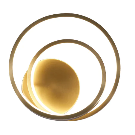 Kinkiety-do-salonu - złoty kinkiet ścienny led z neutralnym światłem o mocy 14w zefira polux/goldlux 