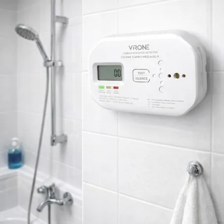 Czujniki-czadu - dc-9 czujnik tlenku węgla detektor czadu na baterie 2xaa żywotność 10lat orno 