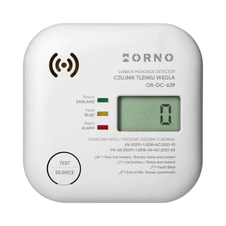 Czujniki-czadu - czujnik czadu wykrywacz tlenku węgla z wyświetlaczem żywotność 10lat orno 