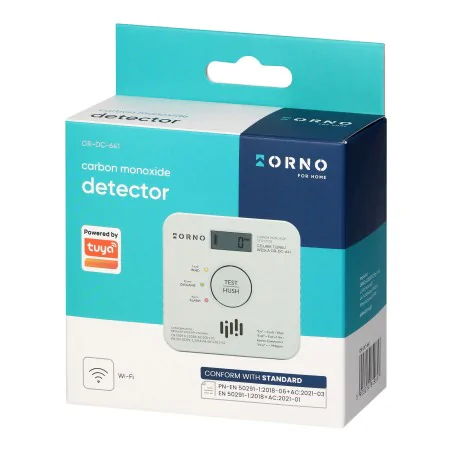 Czujniki-czadu - czujnik czadu sterowany telefonem czujka tlenku czadu wifi tuya smart 10lat orno 