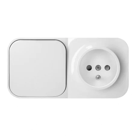 Wylaczniki-jednobiegunowe - or-oe-7207 białe gniazdo z wyłącznikiem pojedynczym poziome natynkowe ip20 todo orno 