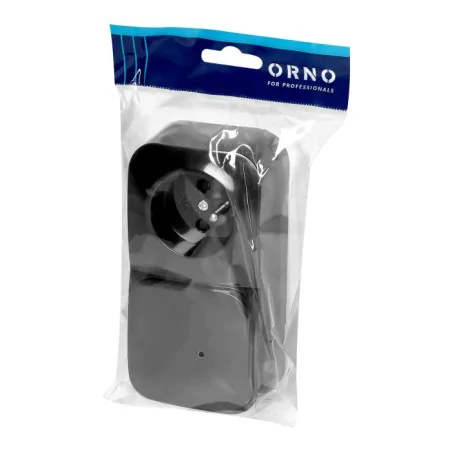 Wylaczniki-jednobiegunowe - or-oe-7207 czarne gniazdo z wyłącznikiem światła poziome natynkowe ip20 todo orno 