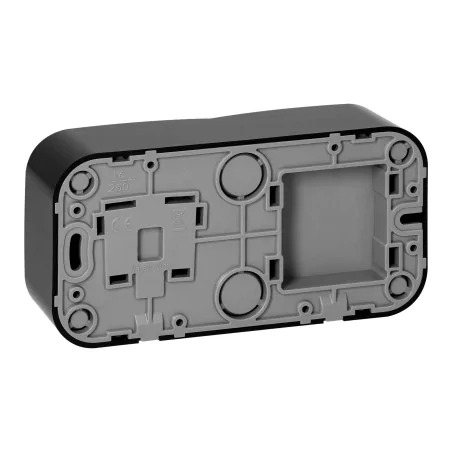 Wylaczniki-jednobiegunowe - or-oe-7207/2/b czarne gniazdo z wyłącznikiem podwójnym natynkowe ip20 todo orno 