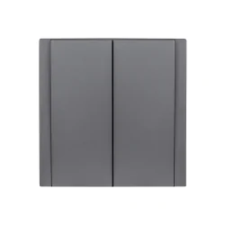 Wylaczniki-podwojne - włącznik podwójny do światła szary z ramką w komplecie cc-tr-02 wesa