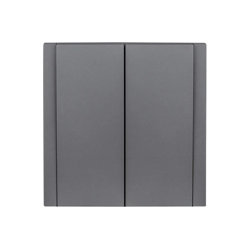 Wylaczniki-podwojne - włącznik podwójny do światła szary z ramką w komplecie cc-tr-02 wesa firmy VCX 