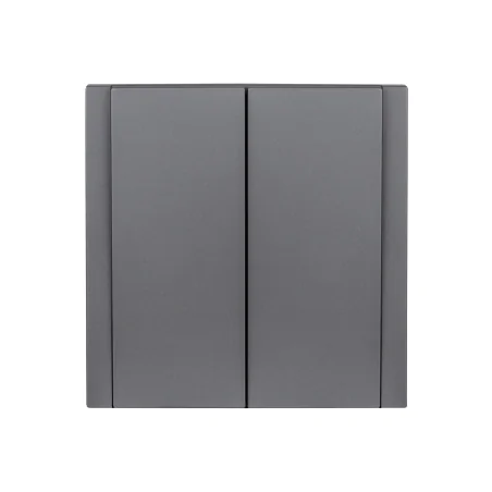 Wylaczniki-podwojne - włącznik podwójny do światła szary z ramką w komplecie cc-tr-02 wesa 