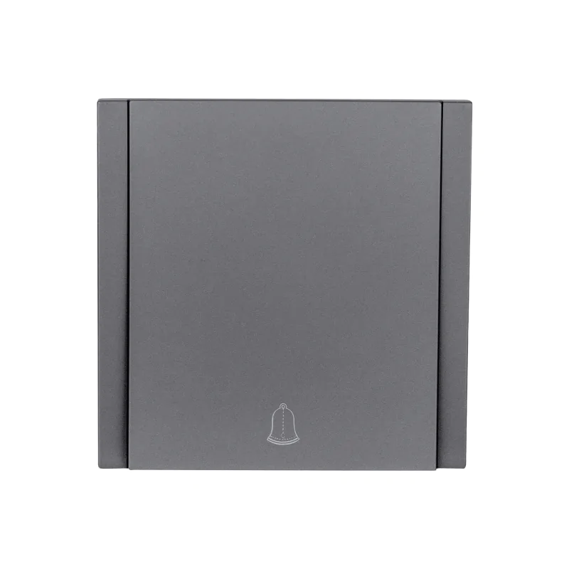 Wlaczniki-i-przyciski-dzwonkowe - szary przycisk do dzwonka z ramką w komplecie cc-tr-06 wesa firmy VCX 