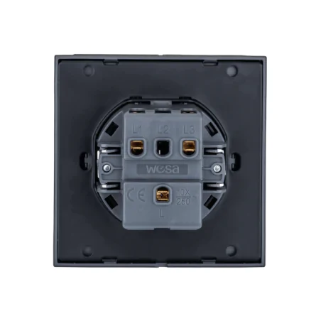 Wlaczniki-i-przyciski-dzwonkowe - szary przycisk do dzwonka z ramką w komplecie cc-tr-06 wesa 