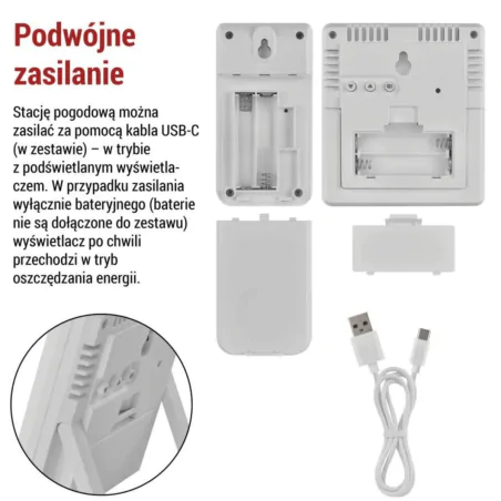 Termometry-i-stacje-pogodowe - stacja pogodowa bezprzewodowa z czujnikiem zewnętrznym biała stojąca e8647w emos 